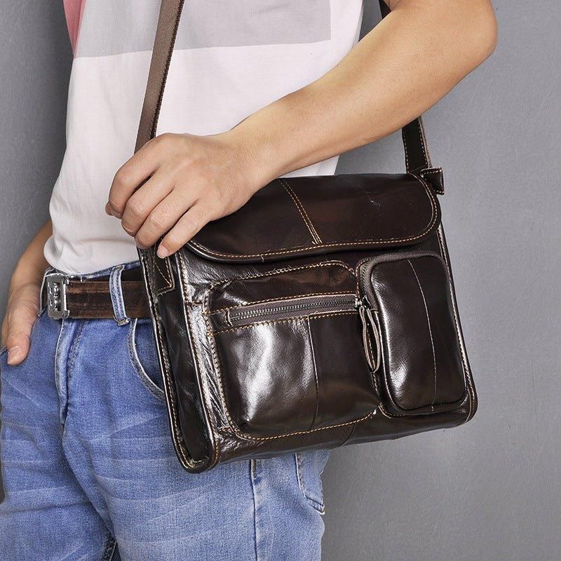 Sac À Bandoulière Messager Cuir Pour Hommes