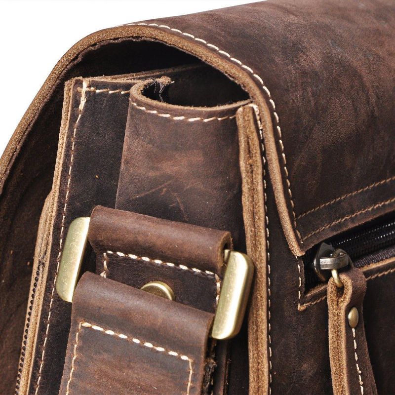 Sac À Bandoulière Messager Cuir Véritable Pour Hommes