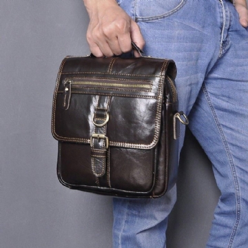 Sac À Bandoulière Messager Cuir Vintage Pour Hommes