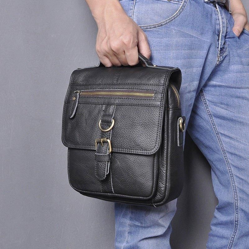 Sac À Bandoulière Messager Cuir Vintage Pour Hommes