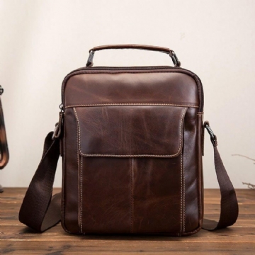 Sac À Bandoulière Messager Cuir Vintage Pour Hommes