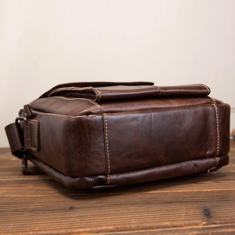 Sac À Bandoulière Messager Cuir Vintage Pour Hommes