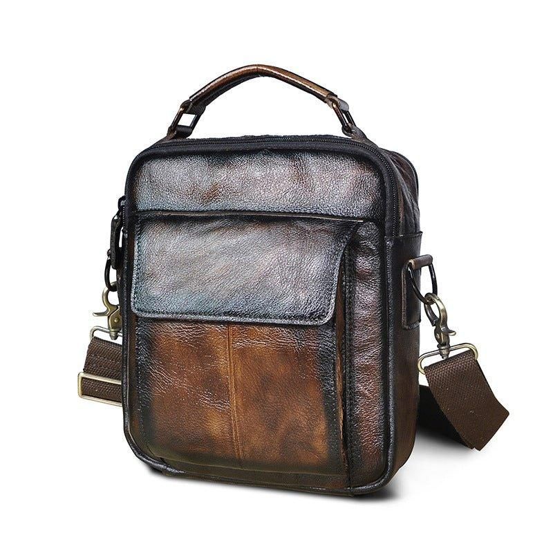 Sac À Bandoulière Messager Cuir Vintage Pour Hommes