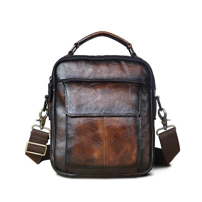 Sac À Bandoulière Messager Cuir Vintage Pour Hommes