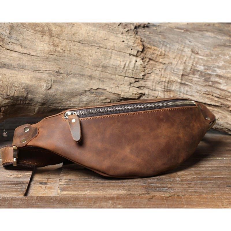 Sac À Bandoulière Simple Cuir Vachette Pour Hommes