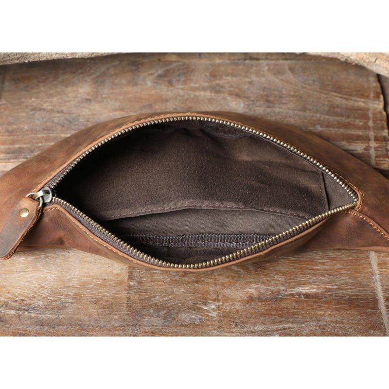 Sac À Bandoulière Simple Cuir Vachette Pour Hommes