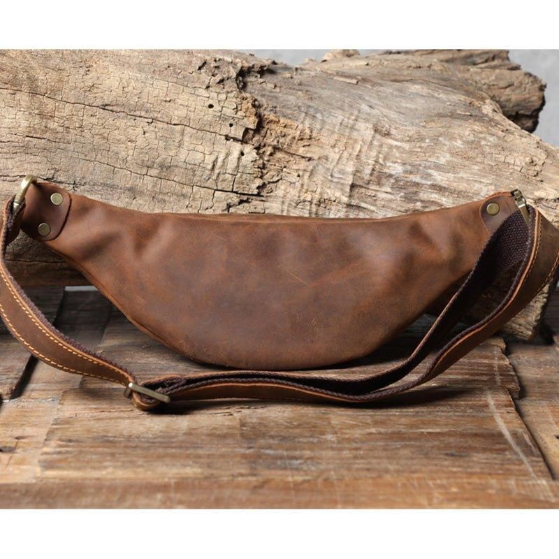 Sac À Bandoulière Simple Cuir Vachette Pour Hommes