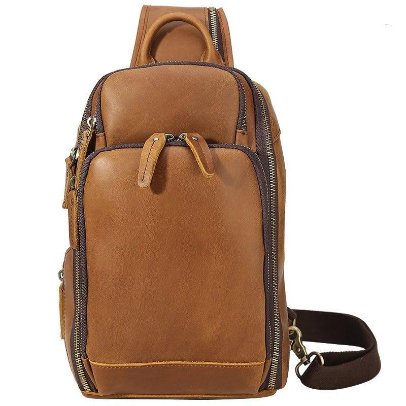 Sac Bandoulière Vintage Pour Homme Cuir