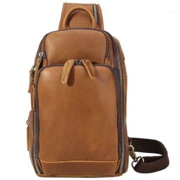 Sac Bandoulière Vintage Pour Homme Cuir