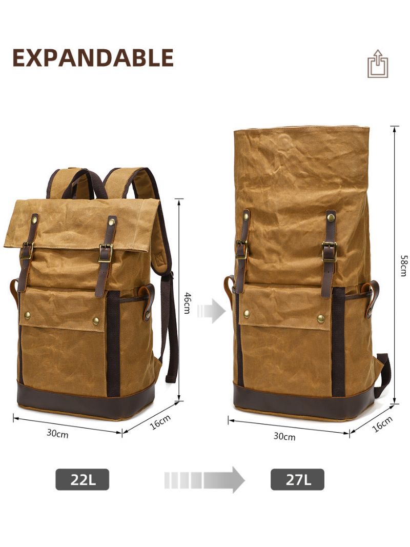 Sac À Dos Cancas Ciré Imperméable Pour Ordinateur Portable 15 Pouces