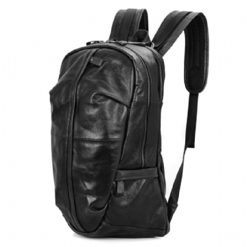 Sac À Dos Cuir Chèvre Noir Pour Homme