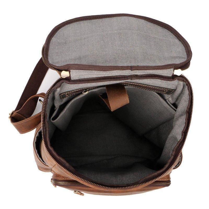 Sac À Dos Cuir Grande Capacité Pour Ordinateur Portable 15.6 Pouces