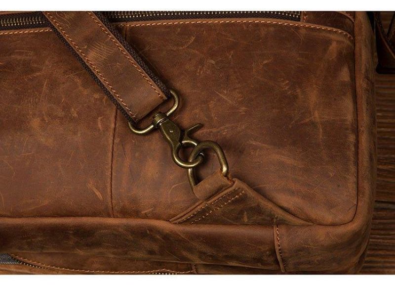 Sac À Dos Cuir Pour Hommes Avec Compartiment Ordinateur Portable