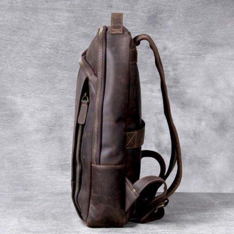 Sac À Dos Cuir Pour Hommes Vintage Ordinateur Portable