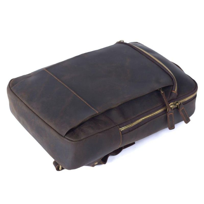 Sac À Dos Cuir Pour Hommes Vintage Ordinateur Portable