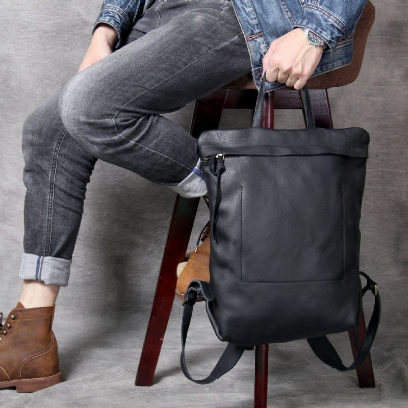 Sac À Dos Cuir Minimaliste Pour Hommes