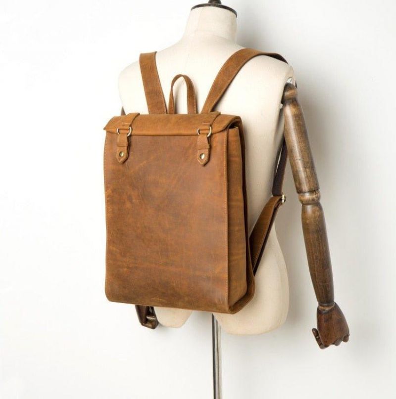 Sac À Dos Cuir Pour Ordinateur Portable Hommes