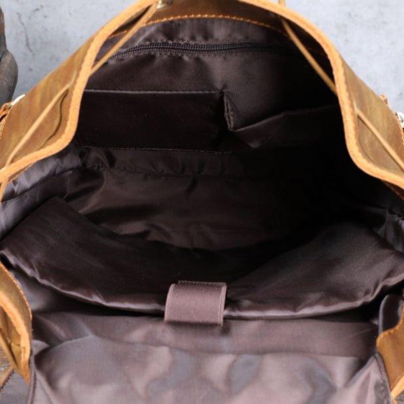 Sac À Dos Cuir Pour Ordinateur Portable Hommes