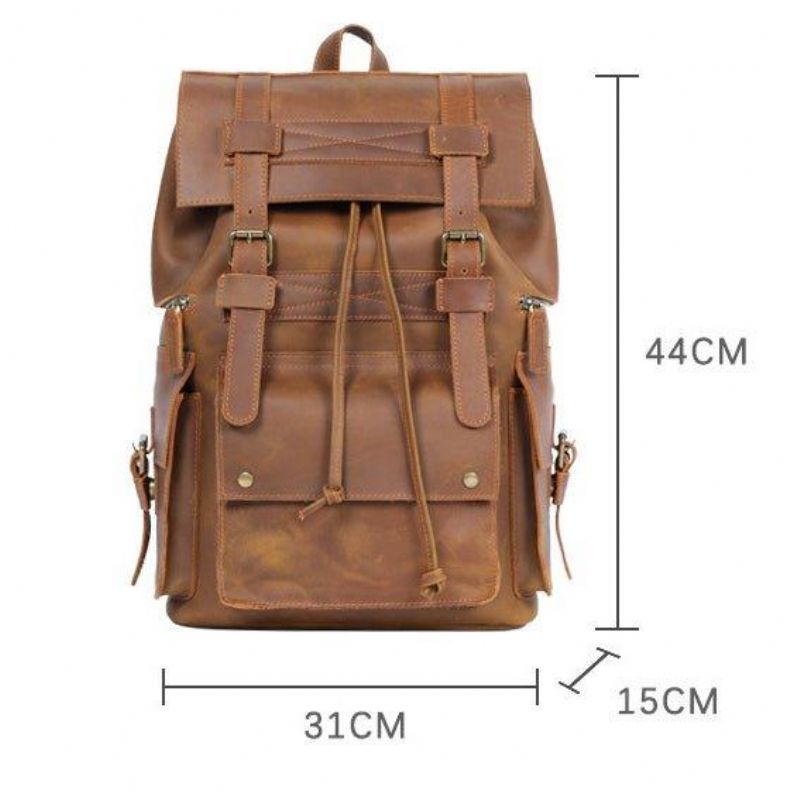 Sac À Dos Cuir Pour Ordinateur Portable Hommes