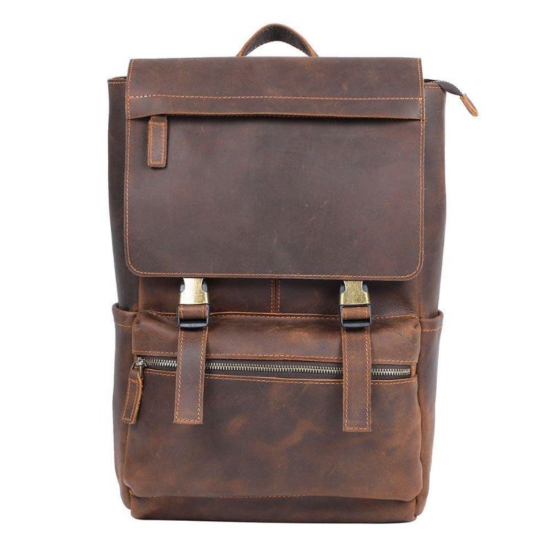 Sac À Dos Cuir Vachette Pour Homme Ordinateur Portable 15.6 Pouces