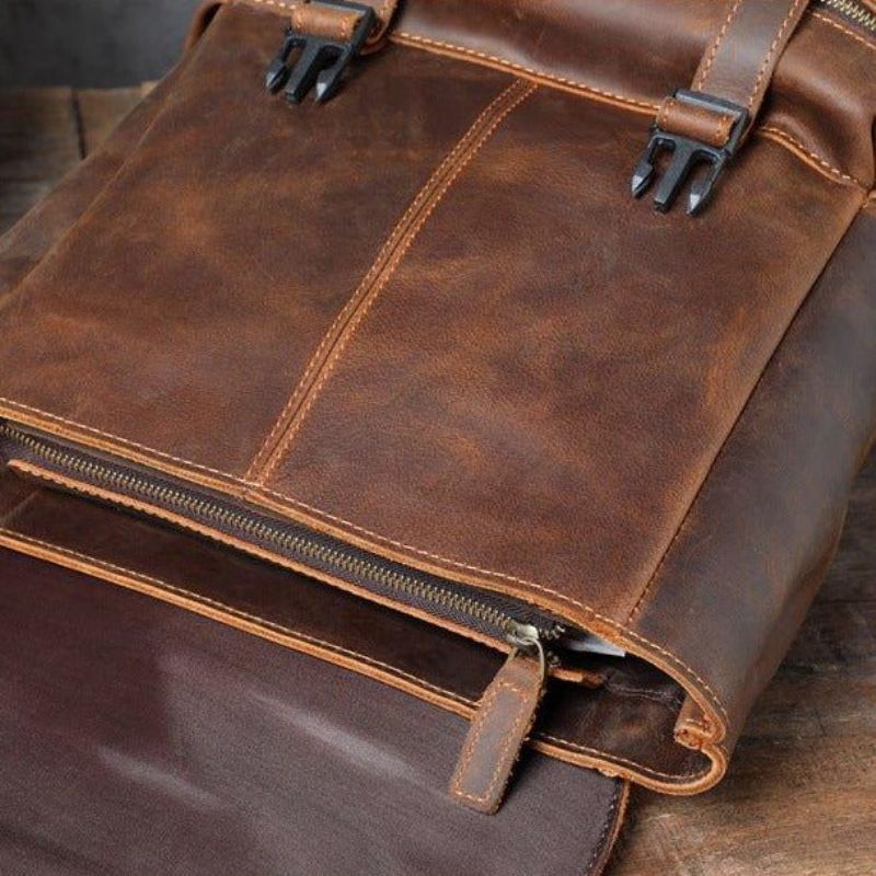 Sac À Dos Cuir Vachette Pour Homme Ordinateur Portable 15.6 Pouces