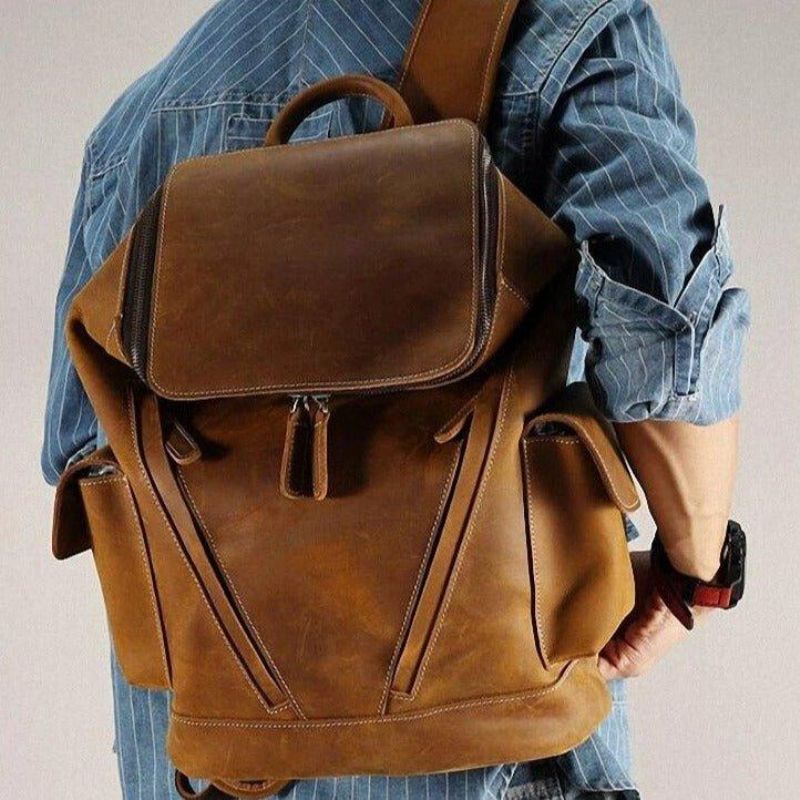 Sac À Dos Cuir Vachette Pour Hommes