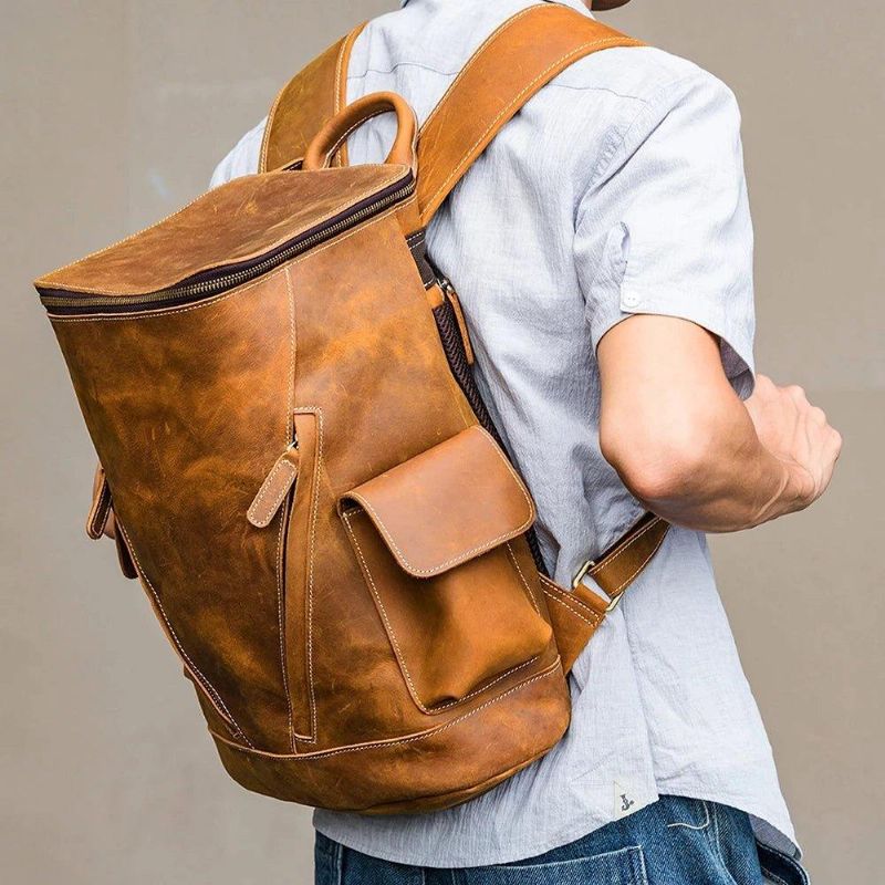 Sac À Dos Cuir Vachette Pour Hommes