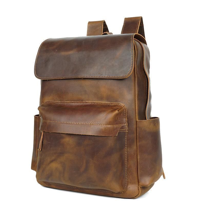 Sac À Dos Cuir Vintage Pour Hommes Le Travail