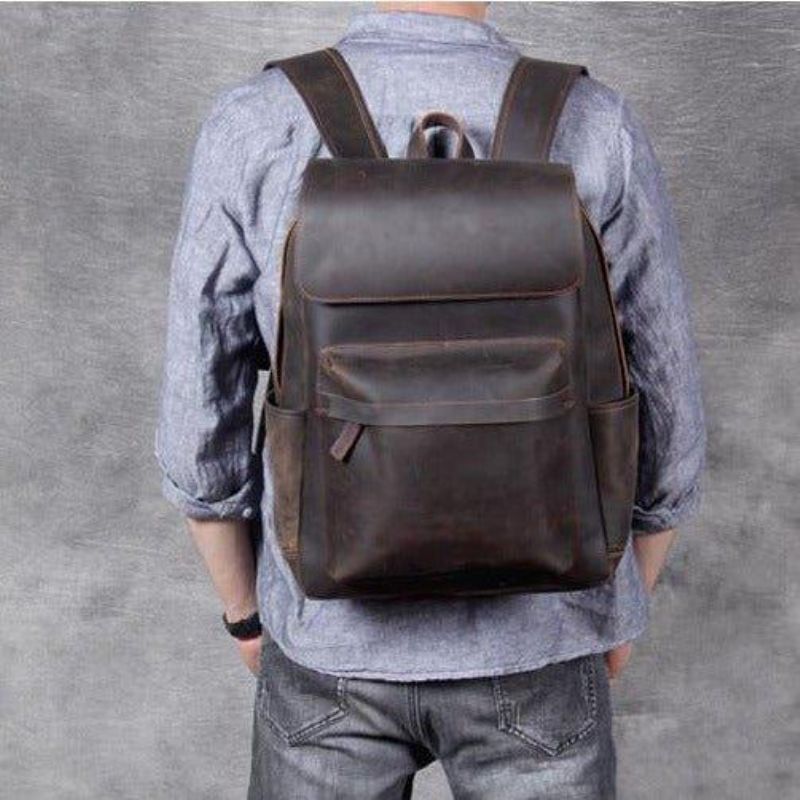 Sac À Dos Cuir Vintage Pour Hommes Le Travail