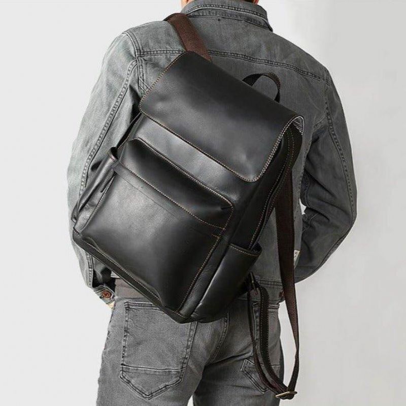 Sac À Dos Cuir Vintage Pour Hommes Le Travail