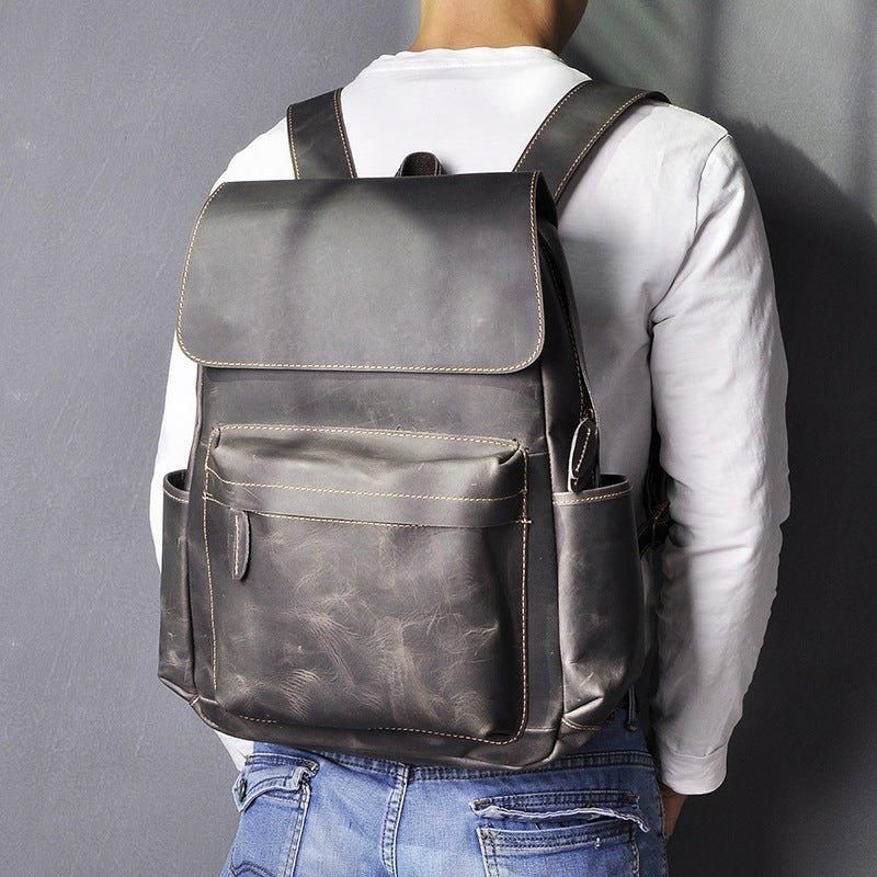 Sac À Dos Cuir Vintage Pour Hommes Le Travail