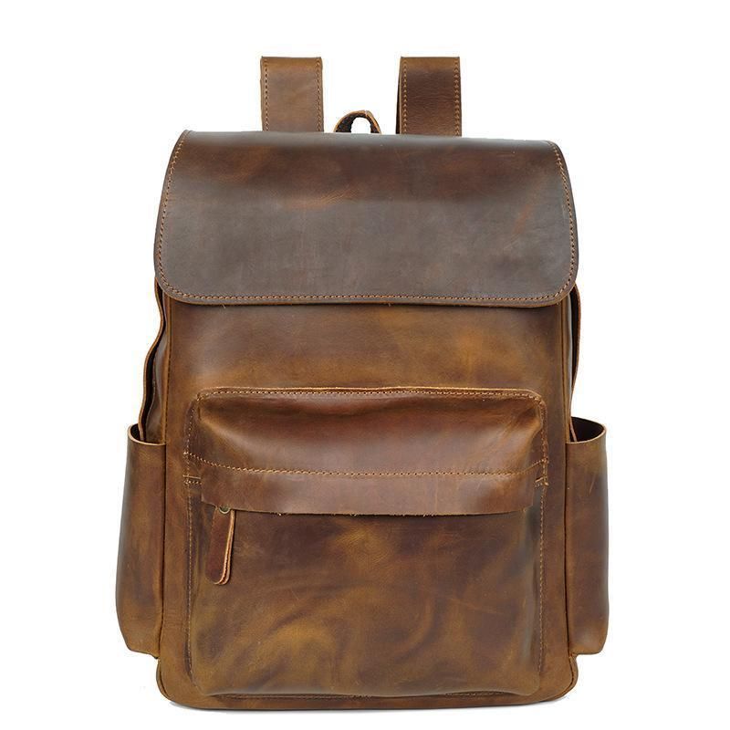 Sac À Dos Cuir Vintage Pour Hommes Le Travail