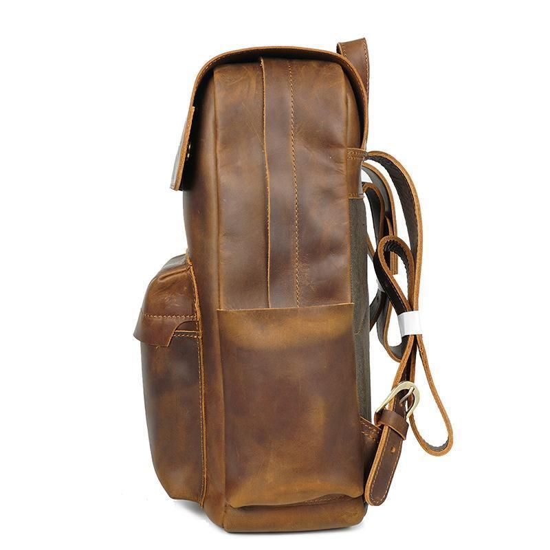 Sac À Dos Cuir Vintage Pour Hommes Le Travail