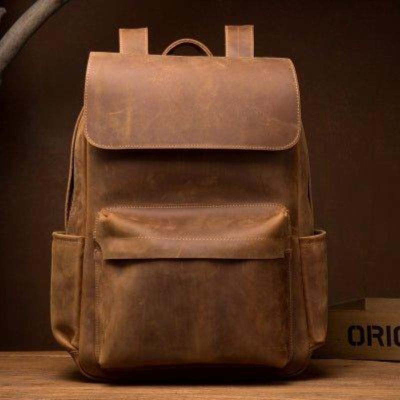 Sac À Dos Cuir Vintage Pour Hommes Le Travail