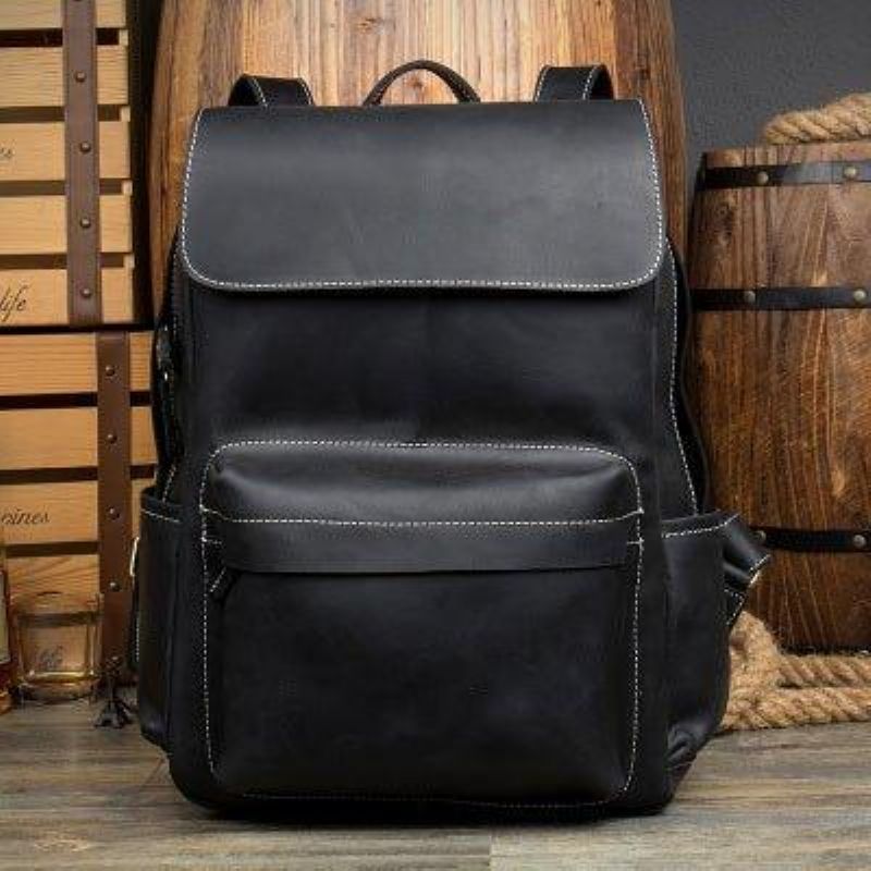 Sac À Dos Cuir Vintage Pour Hommes Le Travail