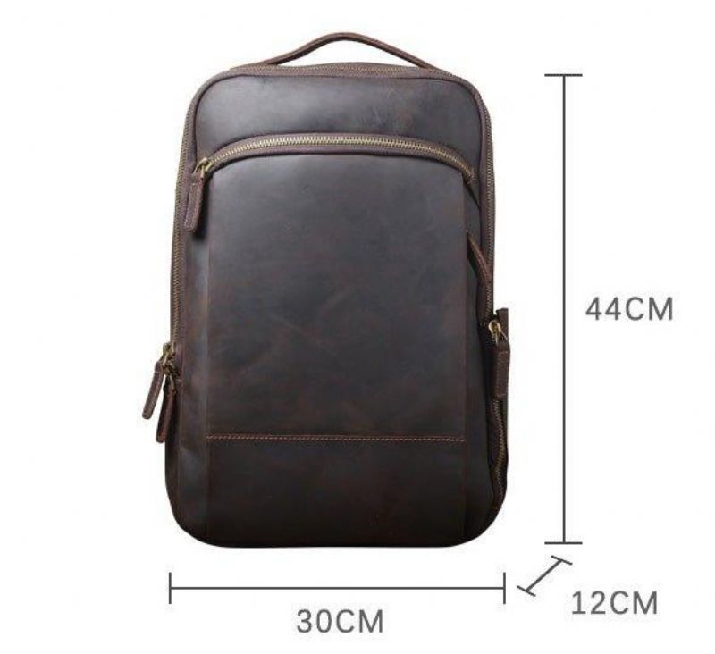 Sac À Dos Cuir Vintage Pour Hommes Ordinateur Portable