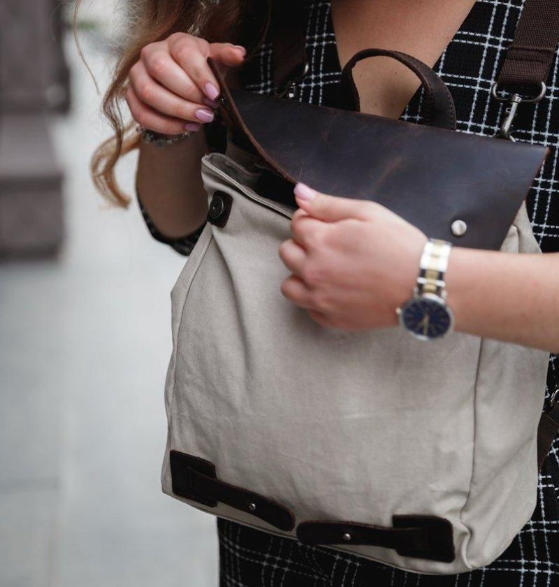 Sac À Dos Extérieur Toile Vintage Pour La Randonnée