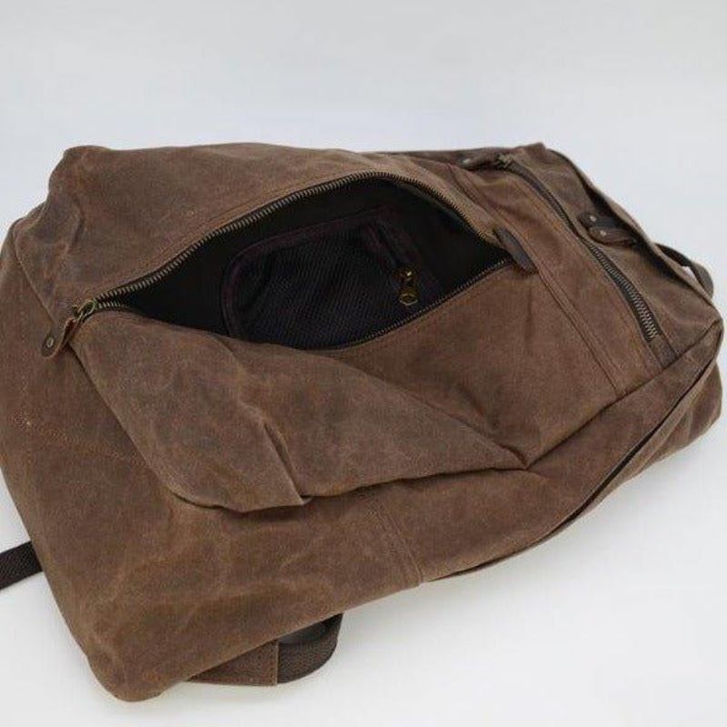 Sac À Dos Imperméable Toile Cirée Pour Ordinateur Portable