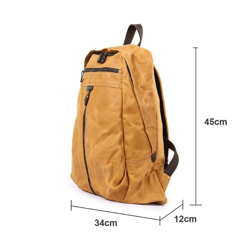 Sac À Dos Imperméable Toile Cirée Pour Ordinateur Portable