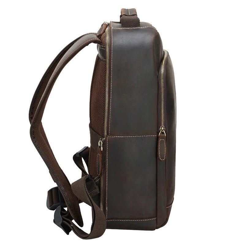 Sac À Dos Pour Ordinateur Portable Cuir Crazy Horse Hommes