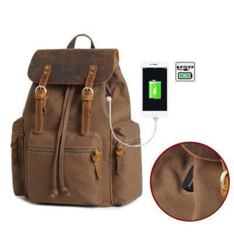 Sac À Dos Toile Avec Port Usb