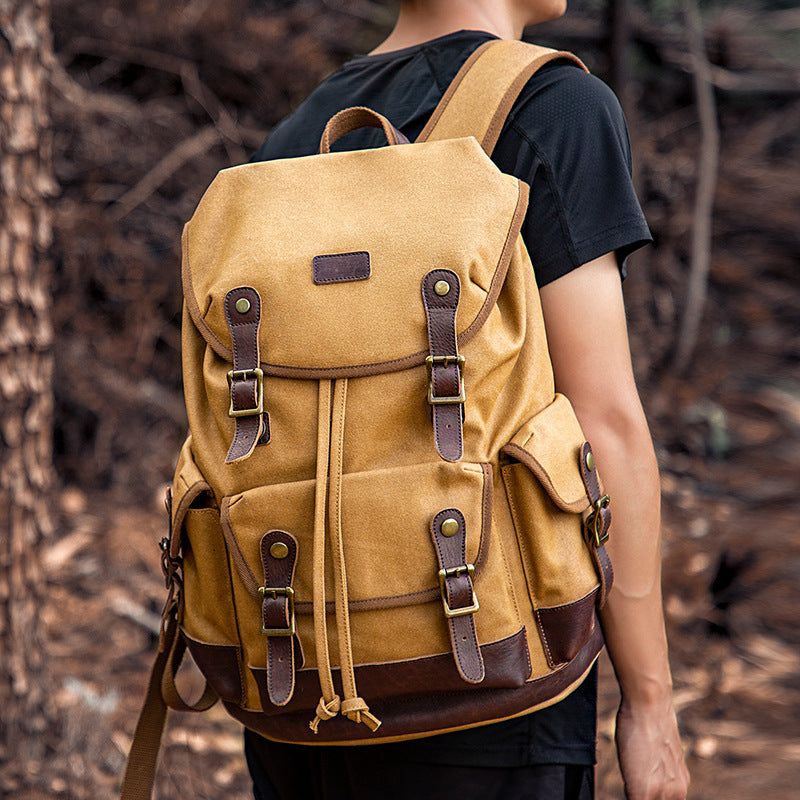 Sac À Dos Toile Cirée Pour Les Voyages Plein Air