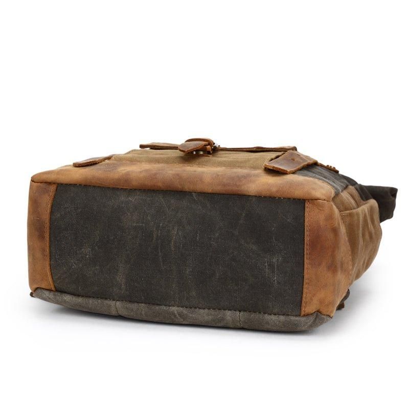 Sac À Dos Toile Cirée Roll Top Pour Hommes