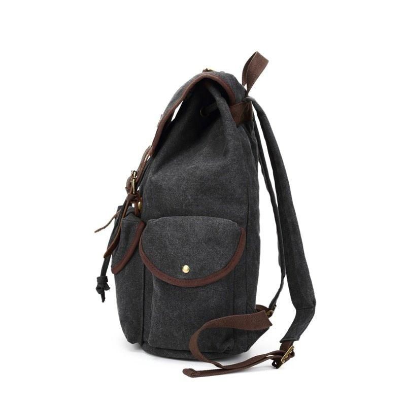 Sac À Dos Toile Décontracté Pour Hommes Camping Vintage