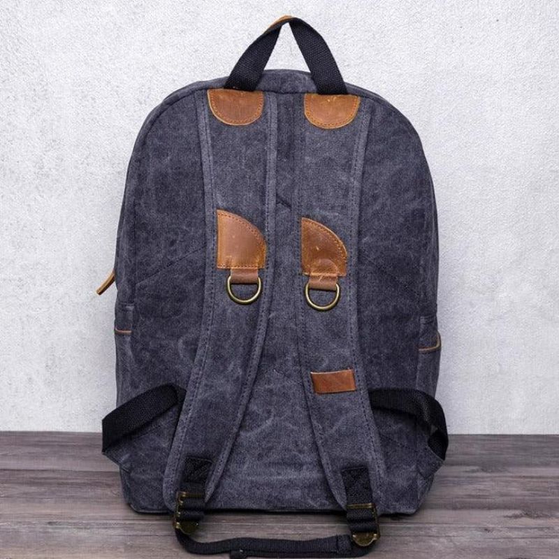 Sac À Dos Toile Pour Hommes Cartable Ordinateur Portable 14 Pouces