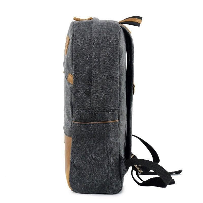 Sac À Dos Toile Pour Hommes Cartable Ordinateur Portable 14 Pouces