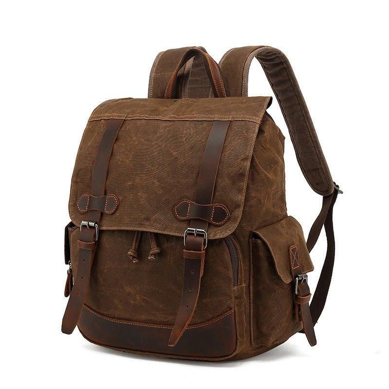 Sac À Dos Toile Pour Hommes Vintage L'école Voyage