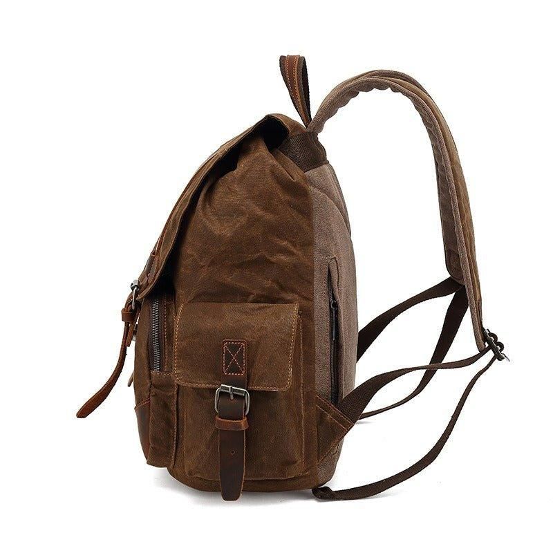 Sac À Dos Toile Pour Hommes Vintage L'école Voyage