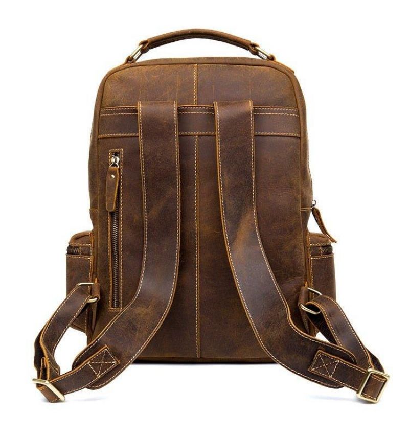 Sac À Dos Vintage Cuir Véritable Pour Homme