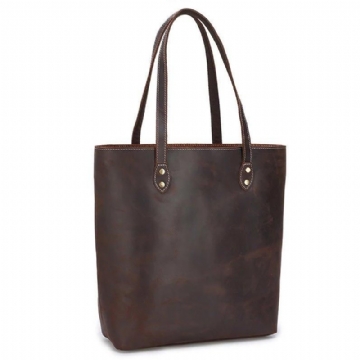 Sac Fourre-tout Cuir Marron Pour Femme